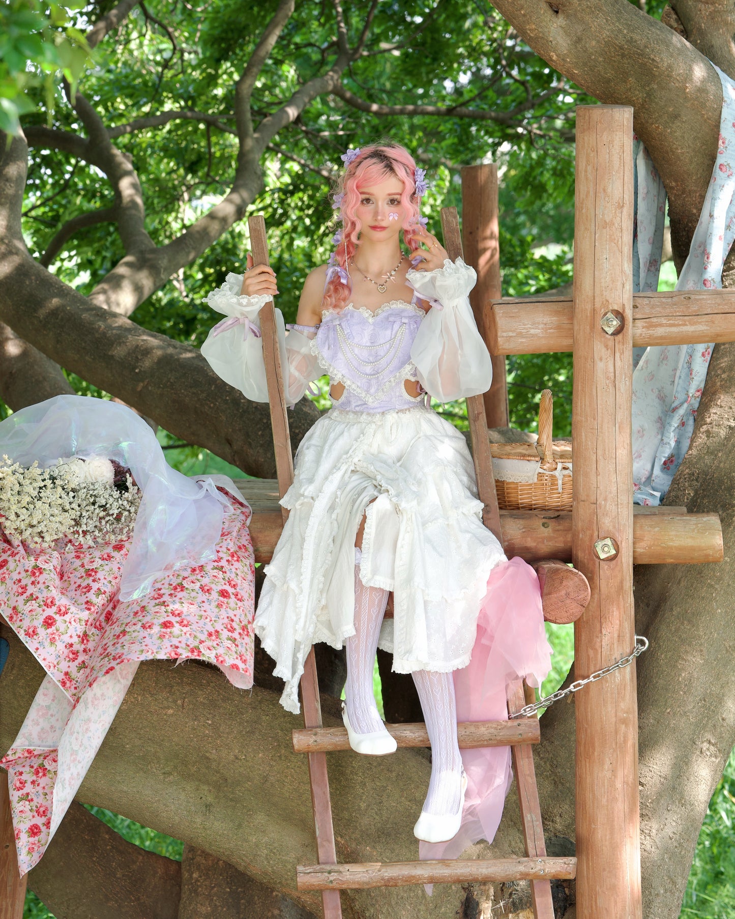 Rosé de Versailles 3 Way Corset Top Lilac PREORDER
