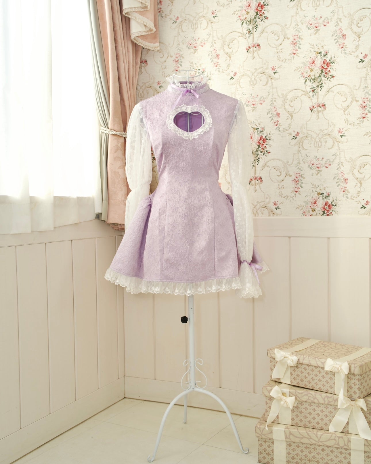 Cherub's Touch Heart Cutout Dress LILAC // PREORDER