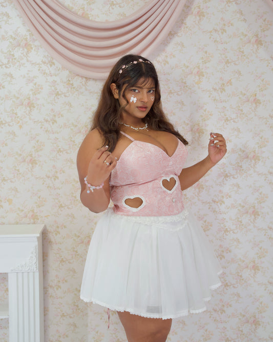 Rosé de Versailles 3 Way Corset Top Light Pink PREORDER