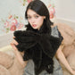 Fluffy Ribbon Scarf BLACK // PREORDER