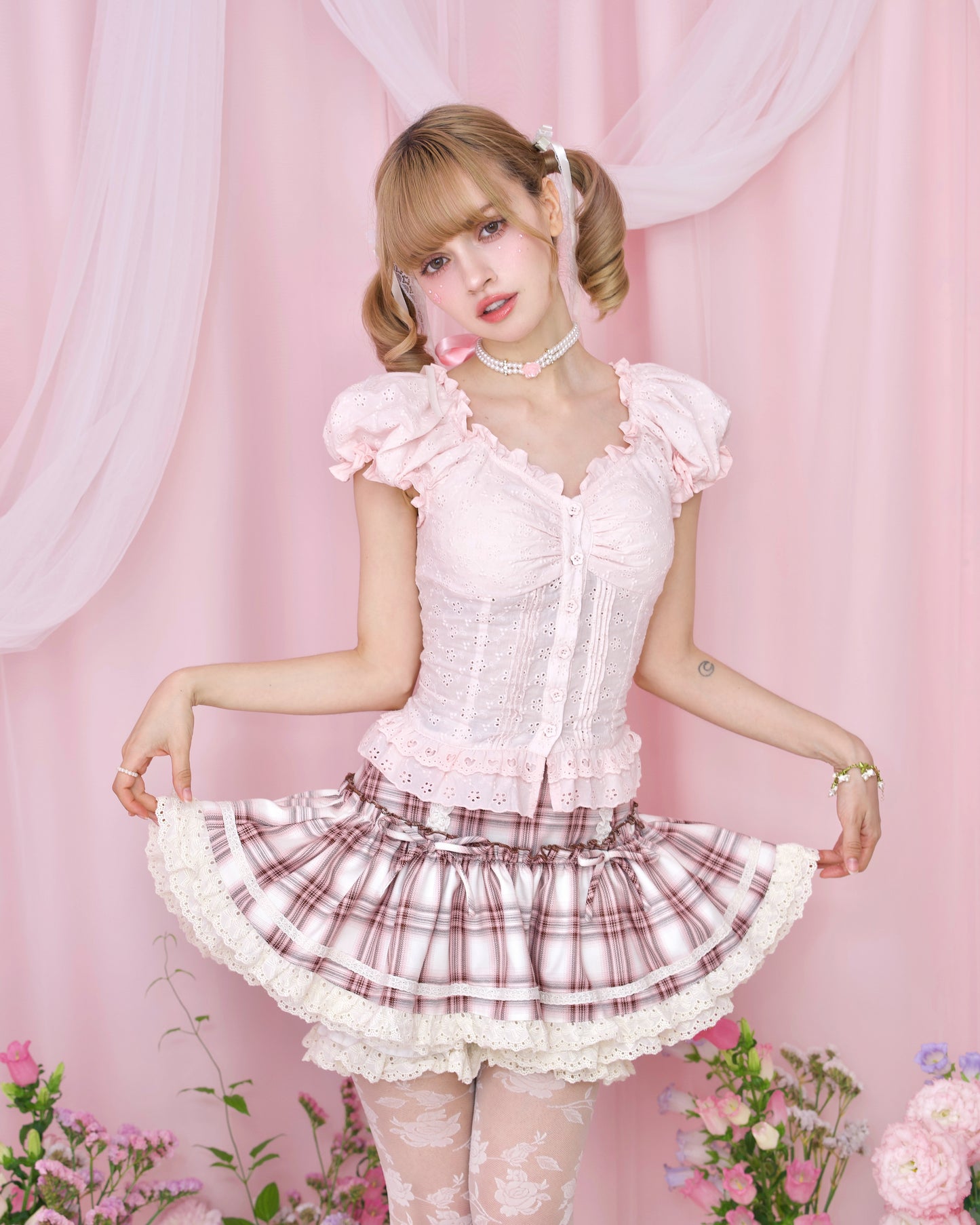 Shojo Girl Cotton Blouse Pink // PREORDER