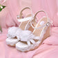 Summer Hime Wedge Sandals - White // PREORDER