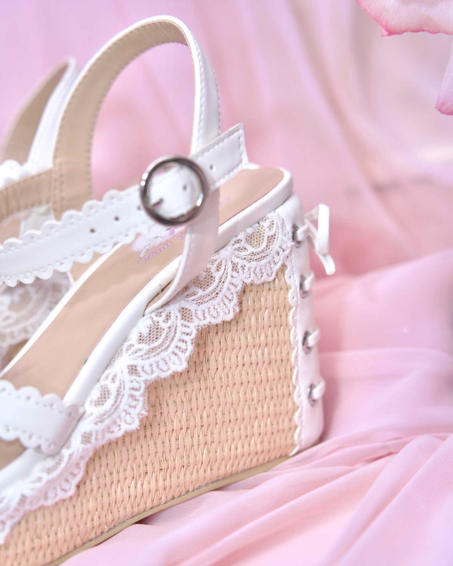 Summer Hime Wedge Sandals - White // PREORDER