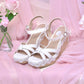 Summer Hime Wedge Sandals - White // PREORDER