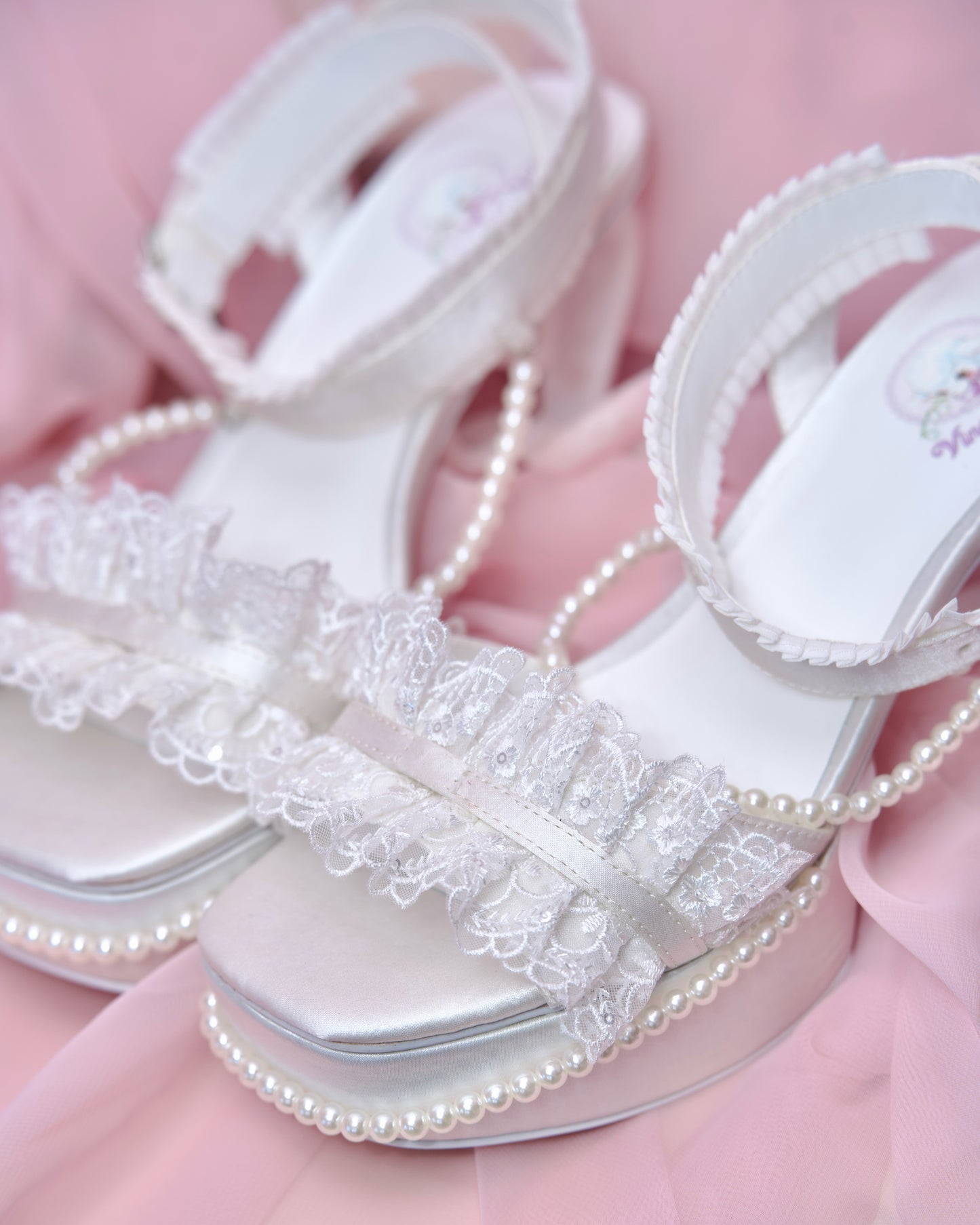 Princess Rose Platform Sandals - White // PREORDER