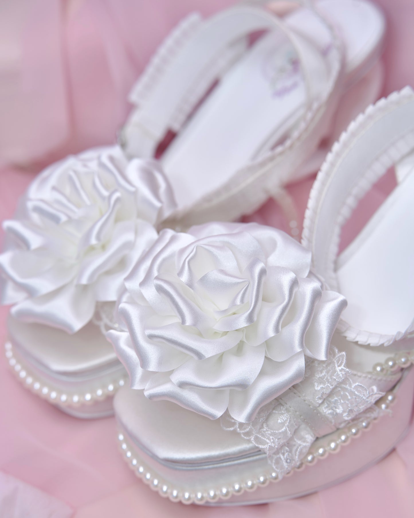 Princess Rose Platform Sandals - White // PREORDER