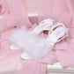 Fuwa Fuwa Low Heel Sandals - White // PREORDER