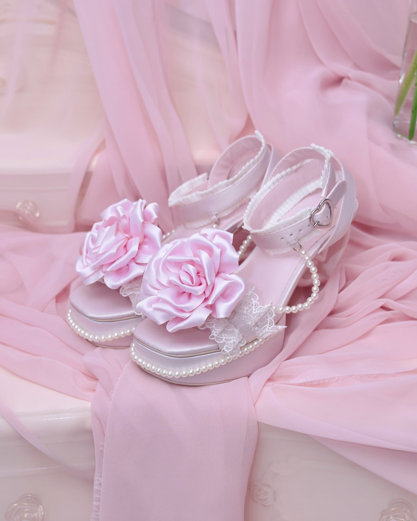 Princess Rose Platform Sandals - Pink // PREORDER