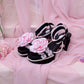 Princess Rose Platform Sandals - Black // PREORDER