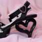 Princess Rose Platform Sandals - Black // PREORDER