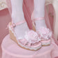Summer Hime Wedge Sandals - Pink // PREORDER