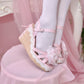 Summer Hime Wedge Sandals - Pink // PREORDER
