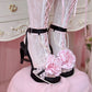 Princess Rose Platform Sandals - Black // PREORDER