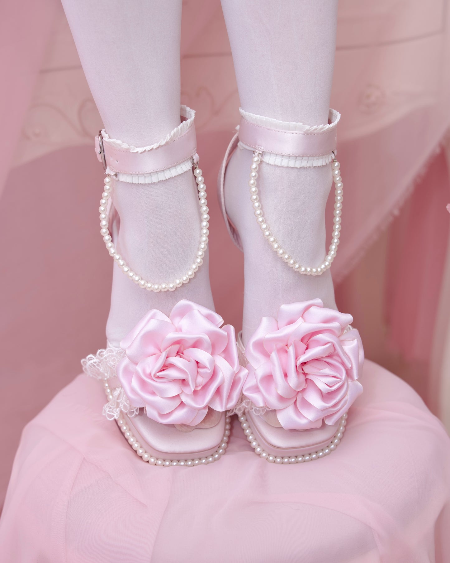Princess Rose Platform Sandals - Pink // PREORDER