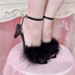 Fuwa Fuwa Low Heel Sandals - Black // PREORDER