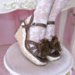 Summer Hime Wedge Sandals - Brown // PREORDER