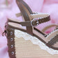 Summer Hime Wedge Sandals - Brown // PREORDER