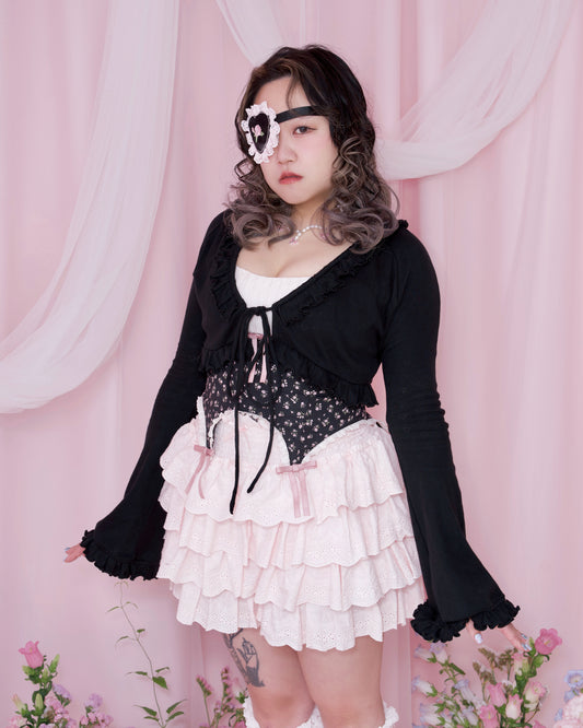 Call Me Sweet Cotton Cardigan - Black // PREORDER