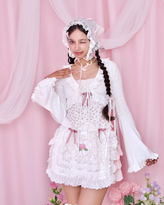 Call Me Sweet Cotton Cardigan - White // PREORDER