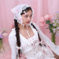 Rosy Daydream Head Scarf - White x Pink