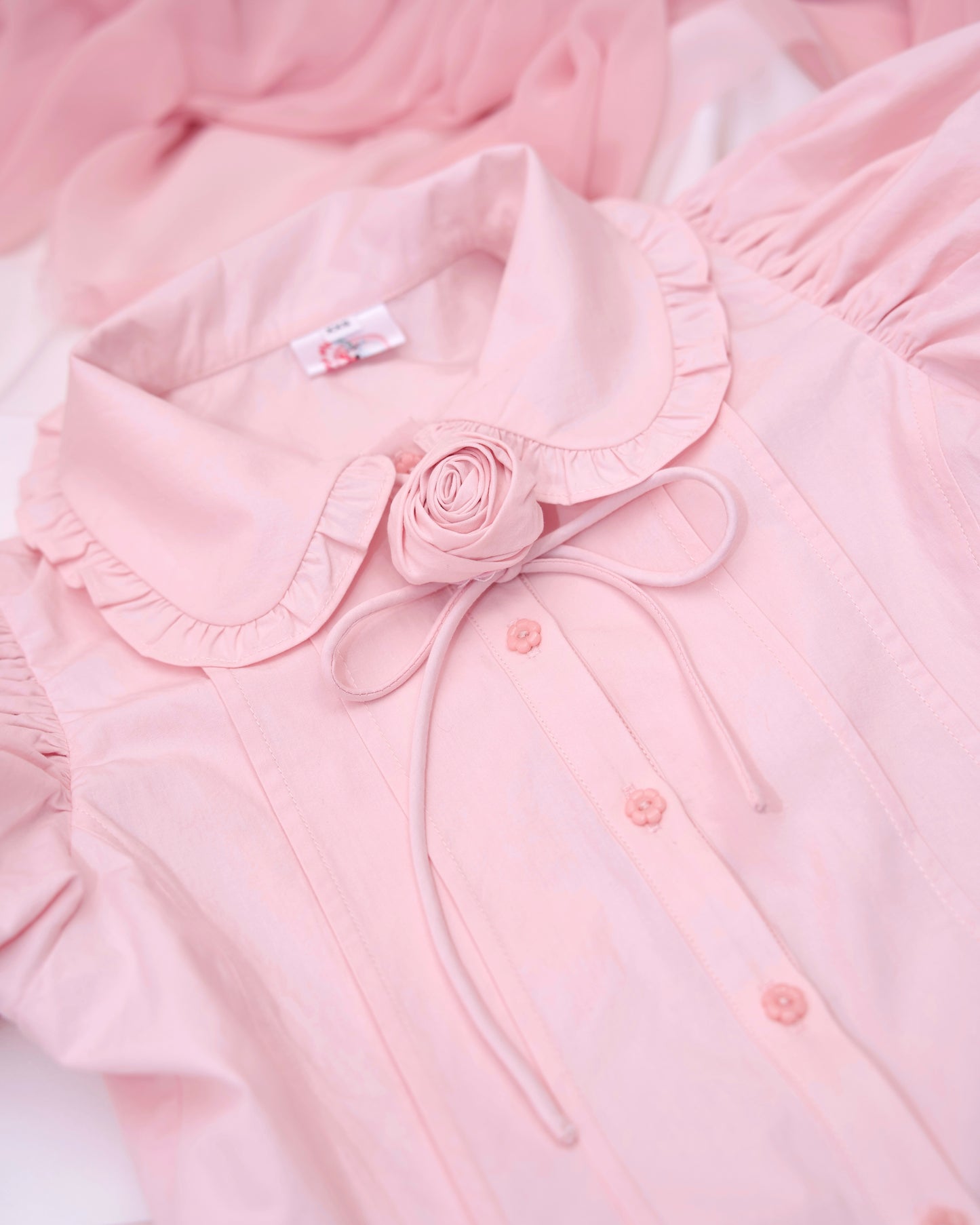 Rosa D'Amour Shortsleeve Blouse - Pink