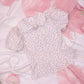 Rosa D'Amour Shortsleeve Blouse - White x Pink Floral
