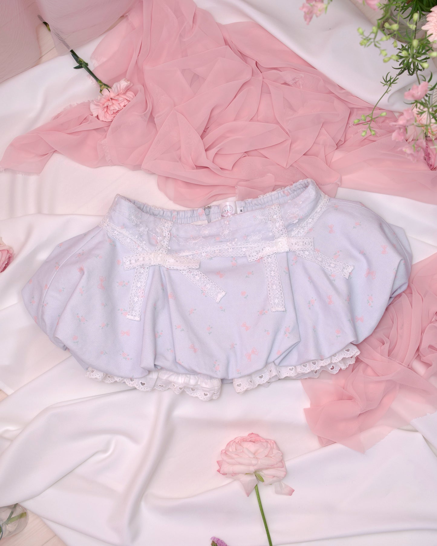 Love Note Bubble Skirt - Blue