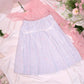 Love Note Long Pleated Skirt - Blue
