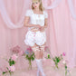Ribbon Frill Bag - White x Pink // PREORDER