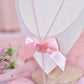 Butterfly Ribbon Necklace - Rose Gold