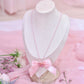 Butterfly Ribbon Necklace - Rose Gold