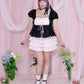 My Little Cottage Babydoll Short Sleeve Blouse - Black // PREORDER