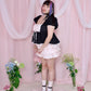 My Little Cottage Babydoll Short Sleeve Blouse - Black // PREORDER