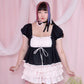 My Little Cottage Babydoll Short Sleeve Blouse - Black // PREORDER