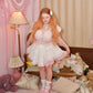 Peekaboo Tulle Floral Skirt Pink // Preorder