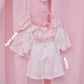 My Little Cottage Babydoll Short Sleeve Blouse - Pink // PREORDER