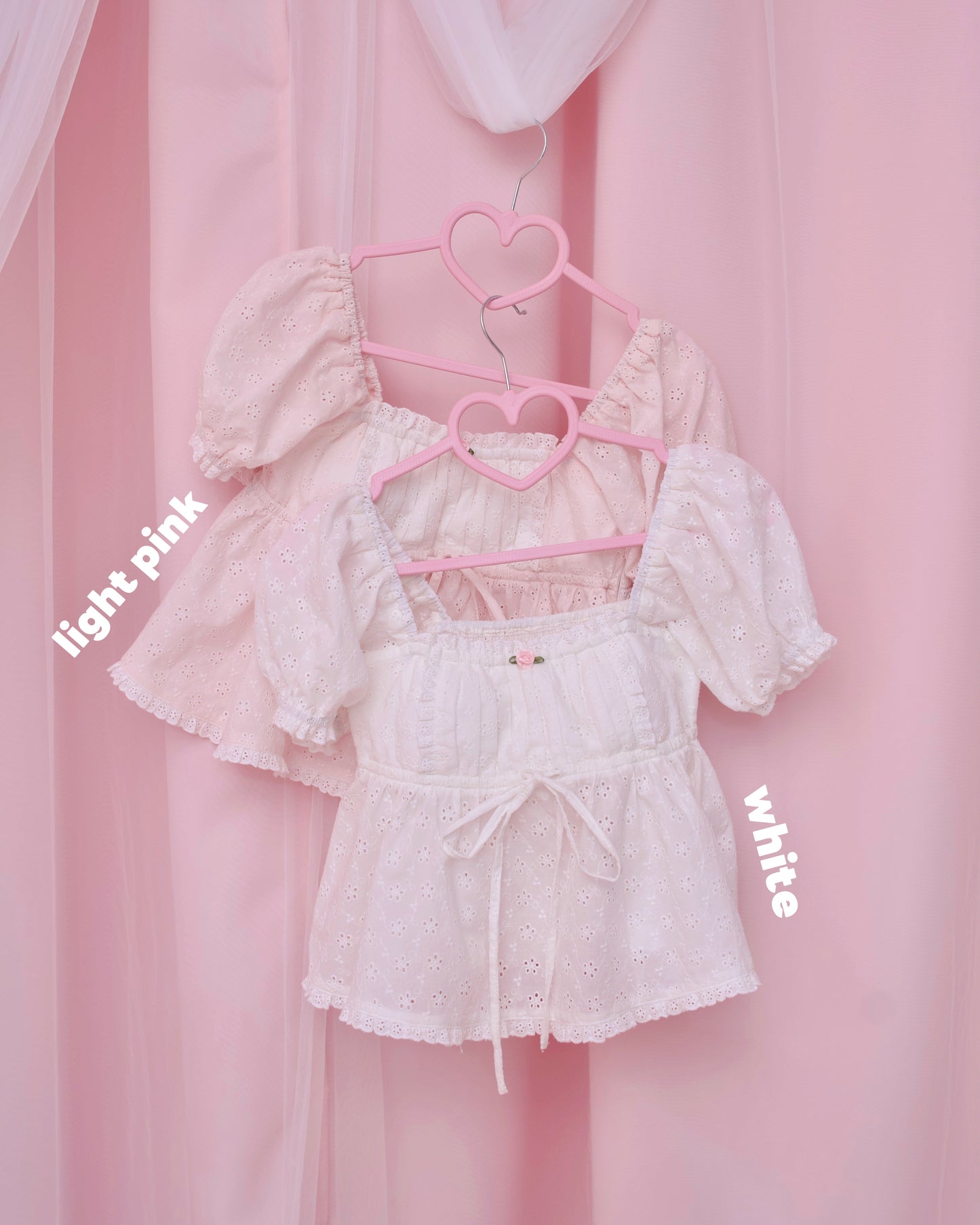 My Little Cottage Babydoll Short Sleeve Blouse - Pink // PREORDER