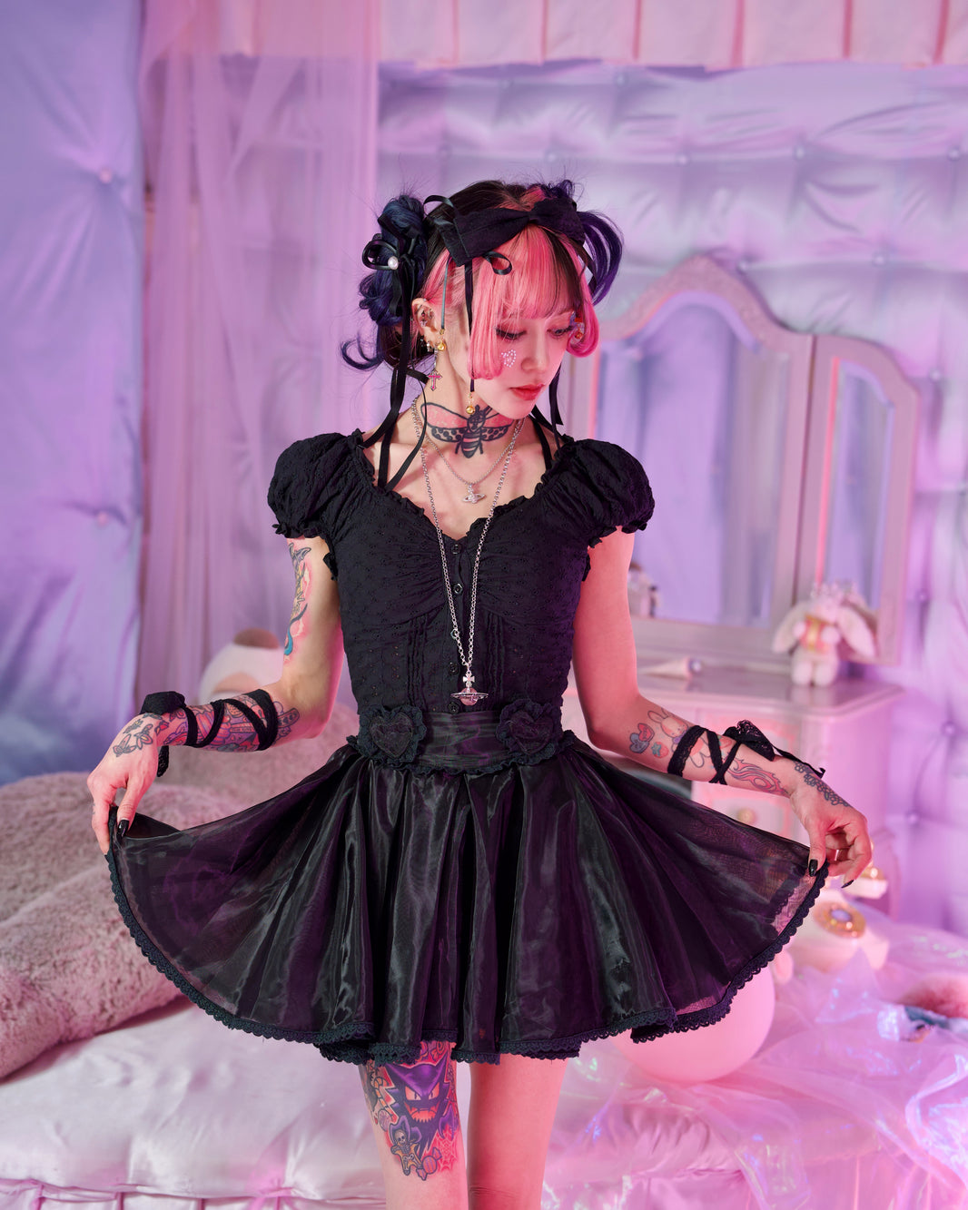 Va Va Velour skirt by Humidity - Pine