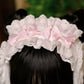 Winterbelle's Bow Ear Warmer - White x Pink // PREORDER