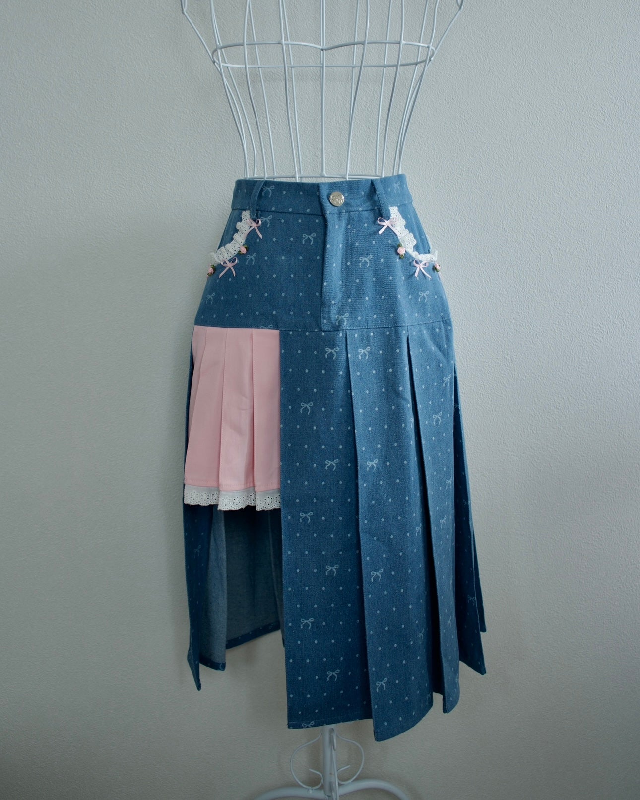 ”You're Cute" Denim Set Midi Skirt PREORDER