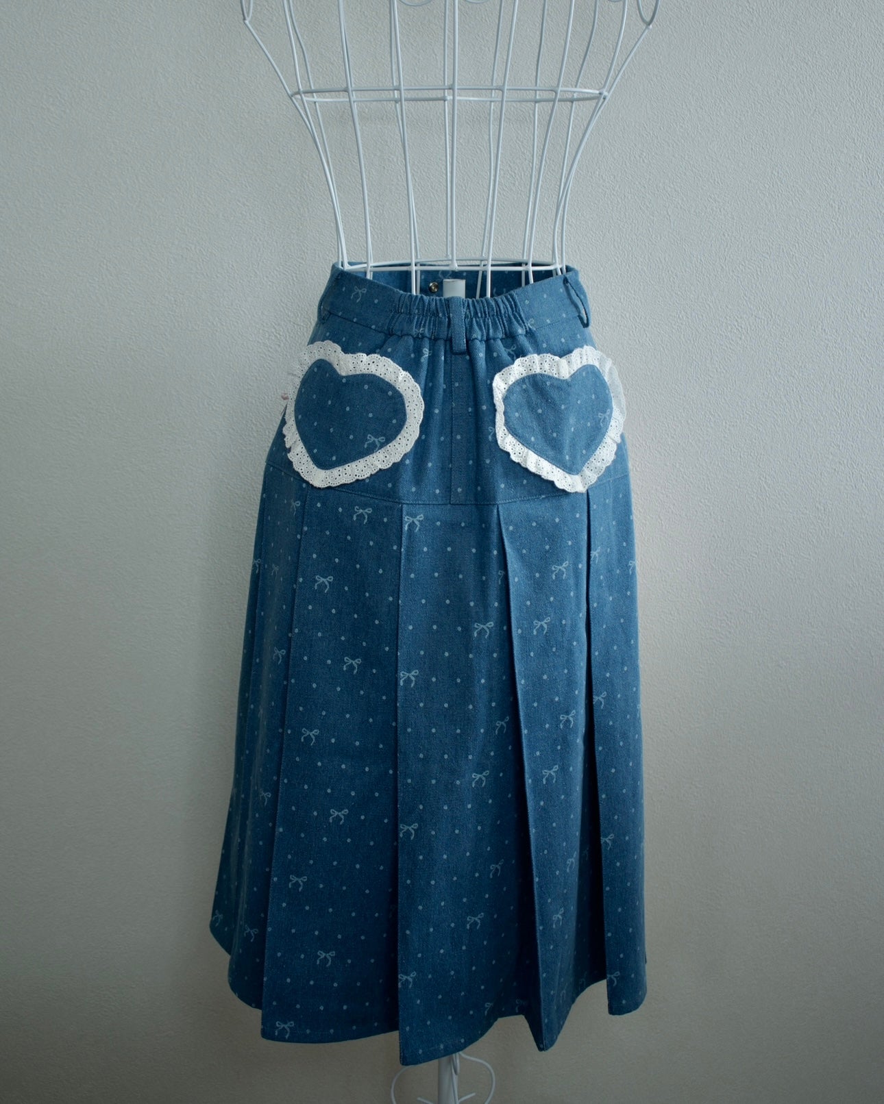 ”You're Cute" Denim Set Midi Skirt