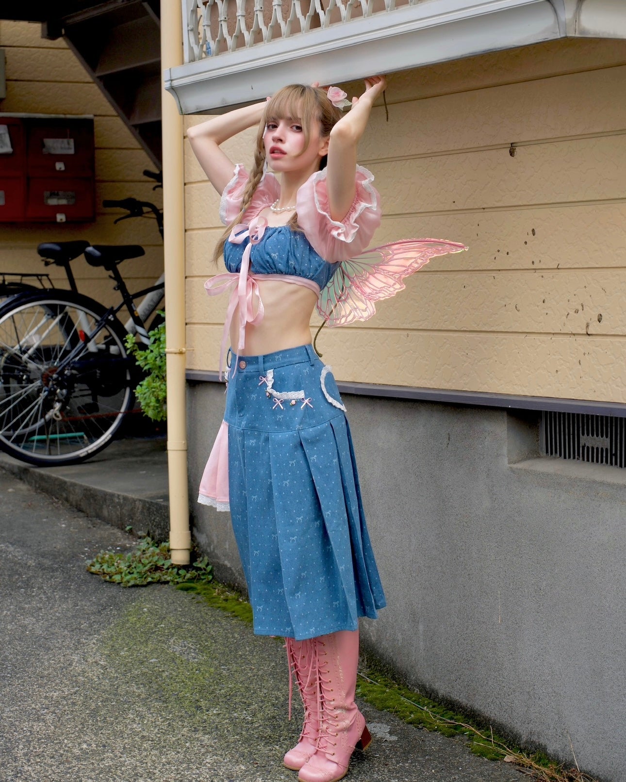 ”You're Cute" Denim Set Top