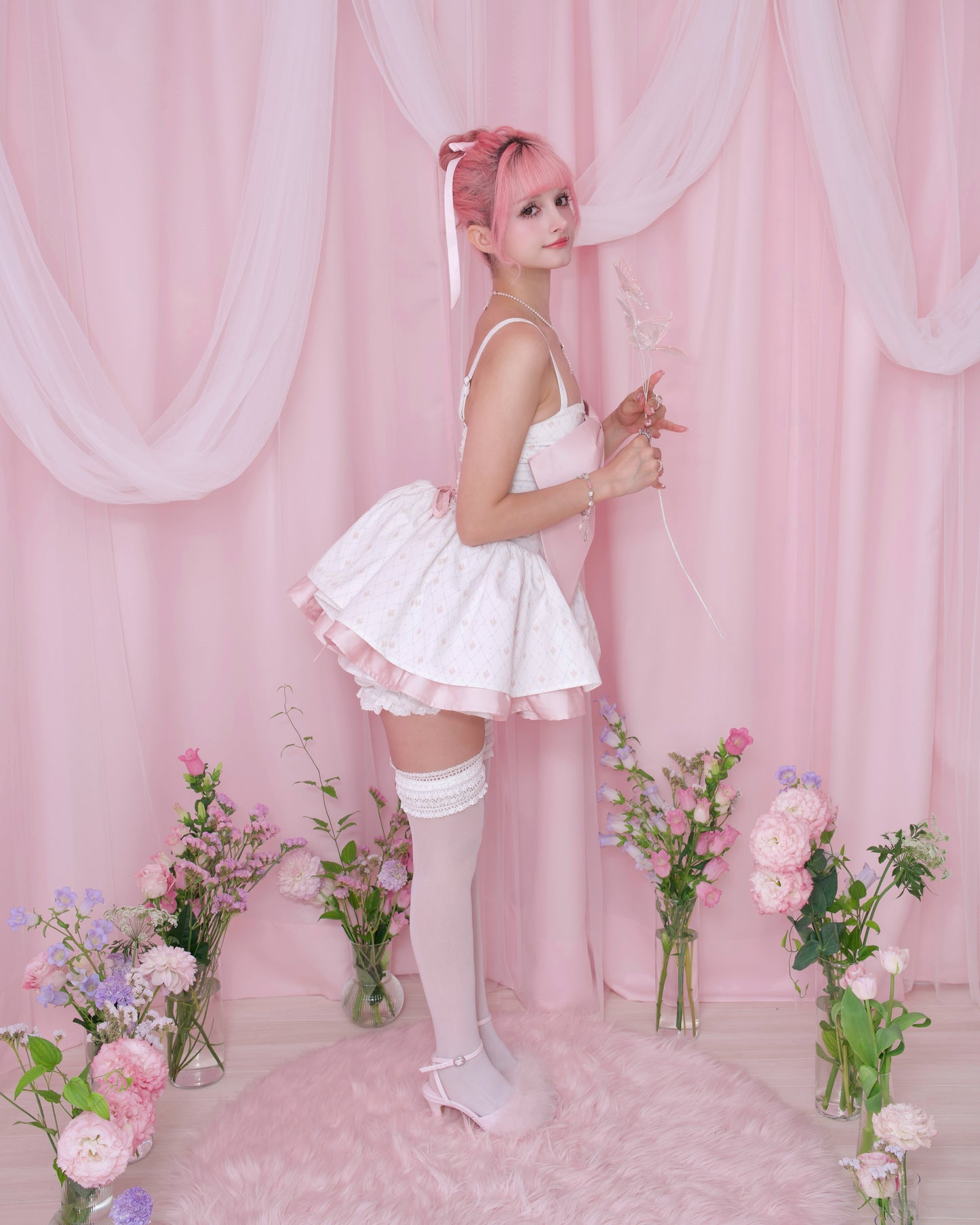 Love Story Ribbon Dress - Pink // PREORDER