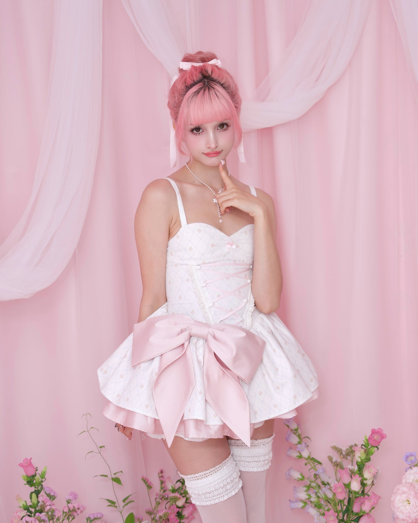 Love Story Ribbon Dress - Pink // PREORDER