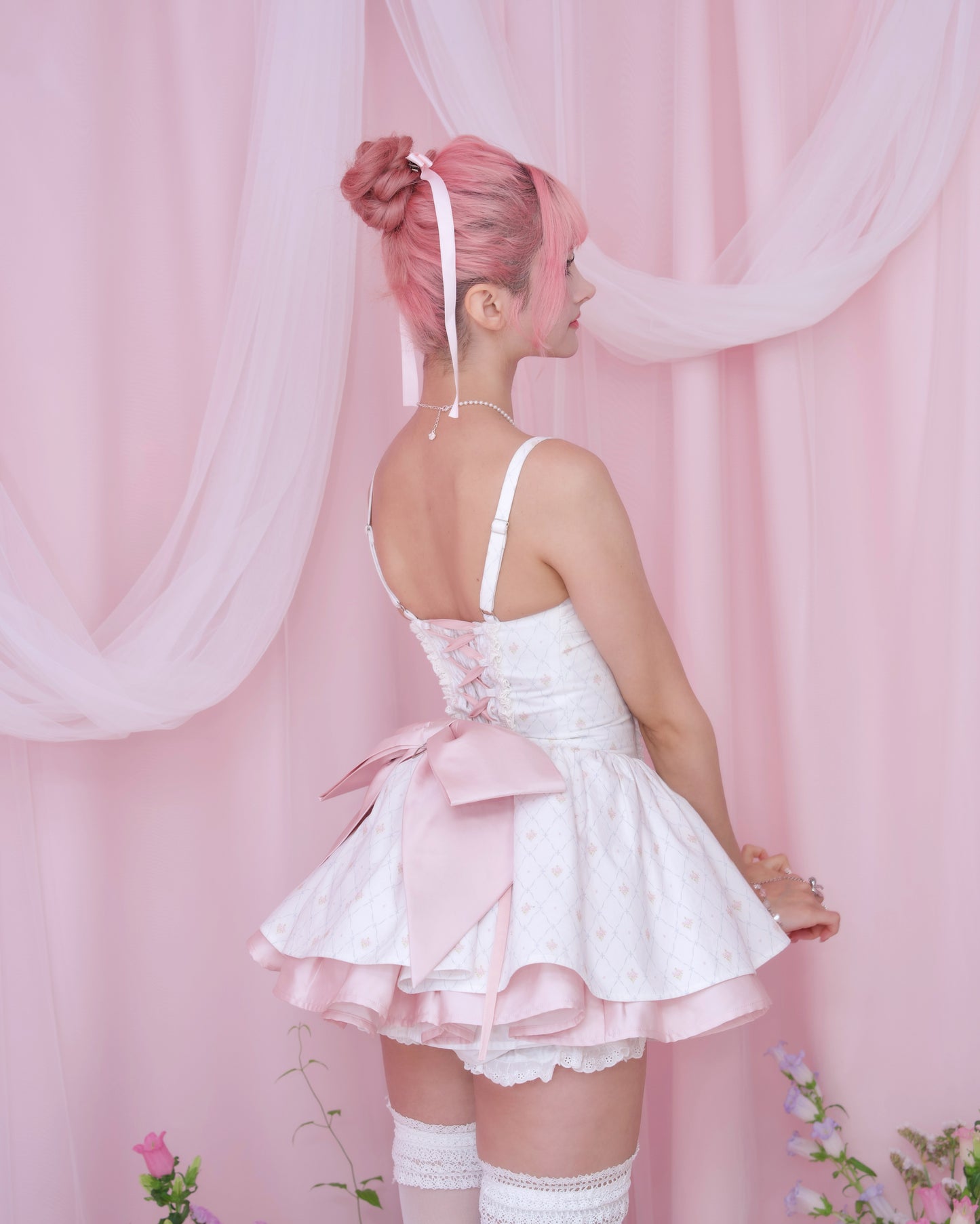 Love Story Ribbon Dress - Pink // PREORDER