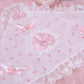 Rosy Daydream Head Scarf - White x Pink