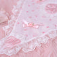 Rosy Daydream Head Scarf - White x Pink