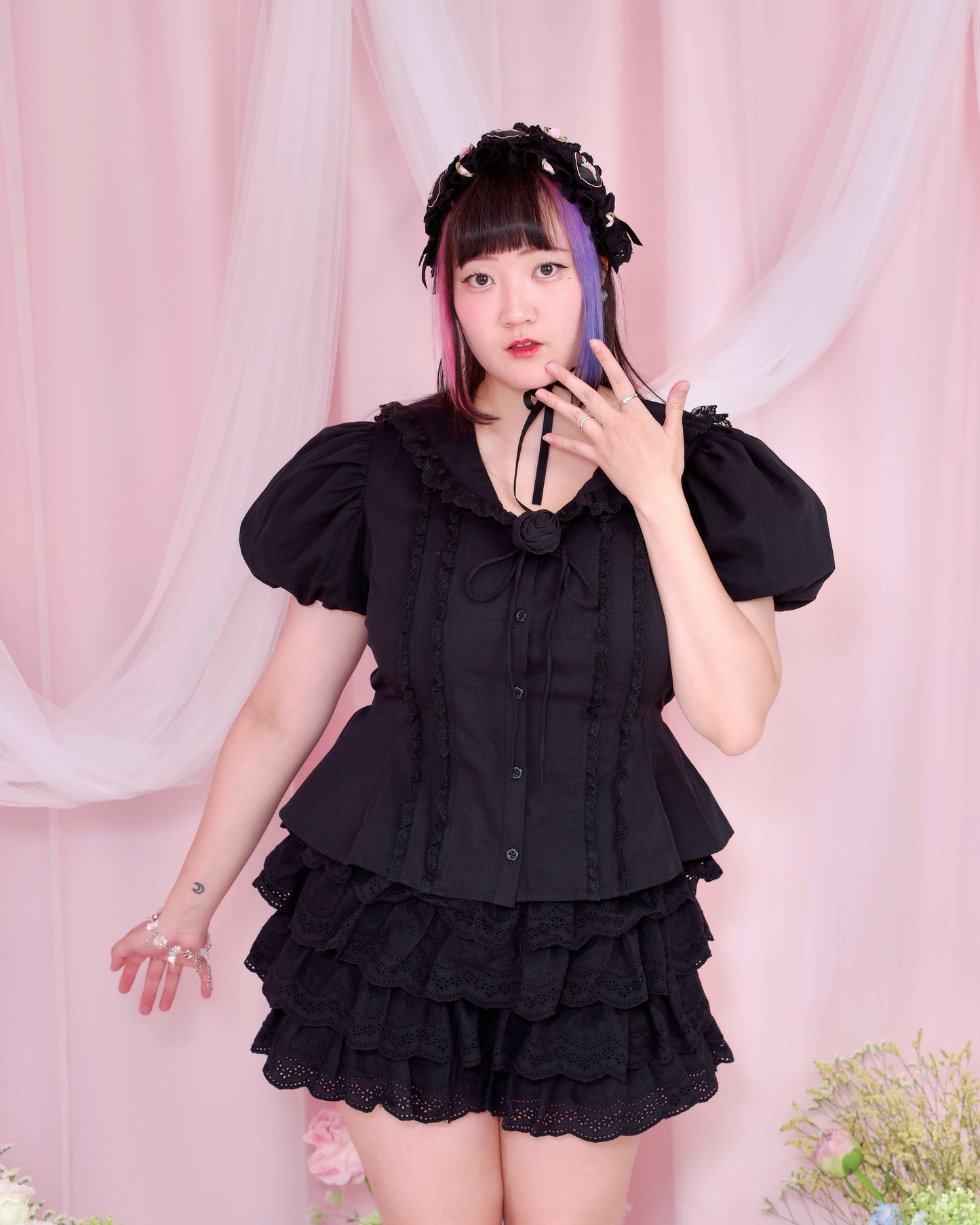 Set Sail Dream Blouse - Black // PREORDER