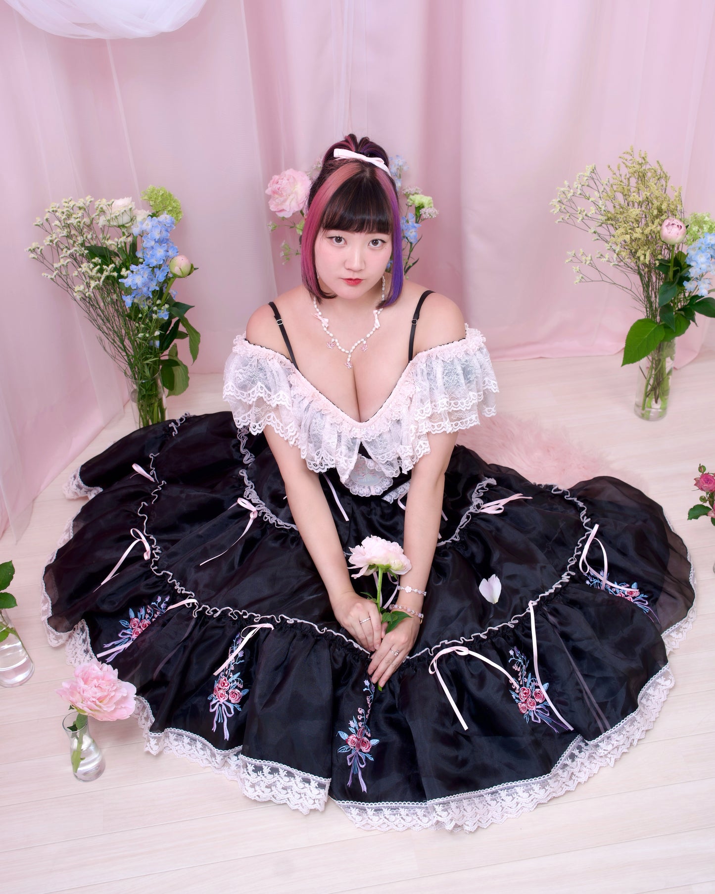 Princess Tier Cake Long Tulle Skirt - Black // PREORDER