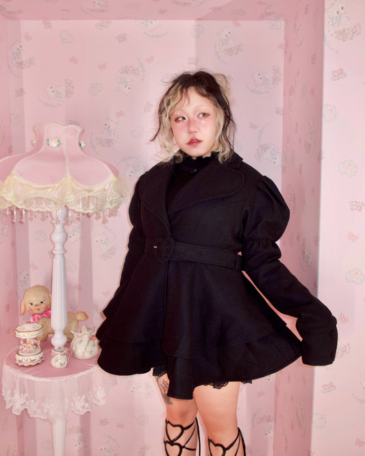 Sugarplum Heart Coat - Black // PREORDER